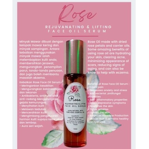 Rose Face Oil Serum Serum Wajah Aura Bunga Mawar Shopee Malaysia