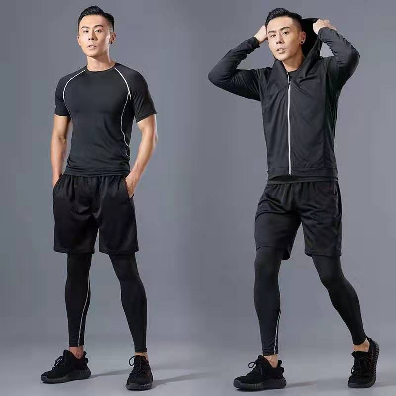 Sportswear Men Sport Shirt Pants Suit Sport Exercise Fitness Running  Training Suits | Shopee Malaysia
