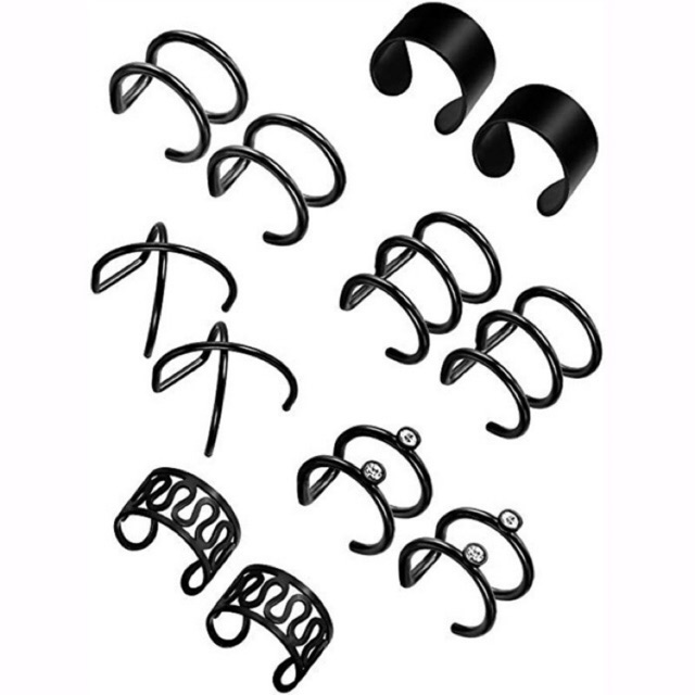 1pcs steel Korea new earrings non piercing studs hook clip chandelier hoop drop men women钛钢 韩国新款耳钉 耳骨钉 舌钉 眉钉 酒窝钉 无耳洞