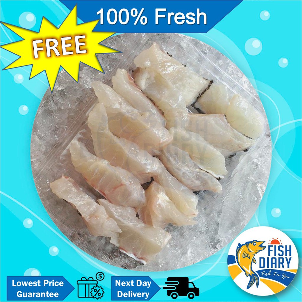 【Penang area only】GIANT PEARL GROUPER FISH SLICE 300G  珍珠龍虎斑小鱼片 (FREE DELIVERY for purchase RM50+) (Penang area only)