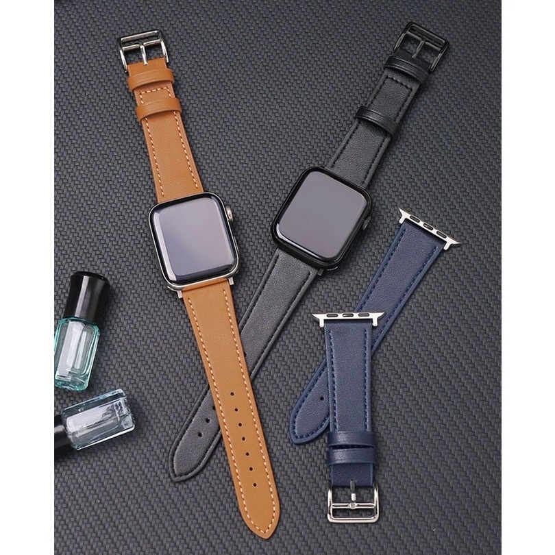 Leather Band For Smart Watches Series 8 Ultra 7 6 SE 5 4 3 2 1 Wrist Replacement Strap Bracelet Size 49mm 41mm 45mm 44mm 42mm 40mm 38mm Watch Strap