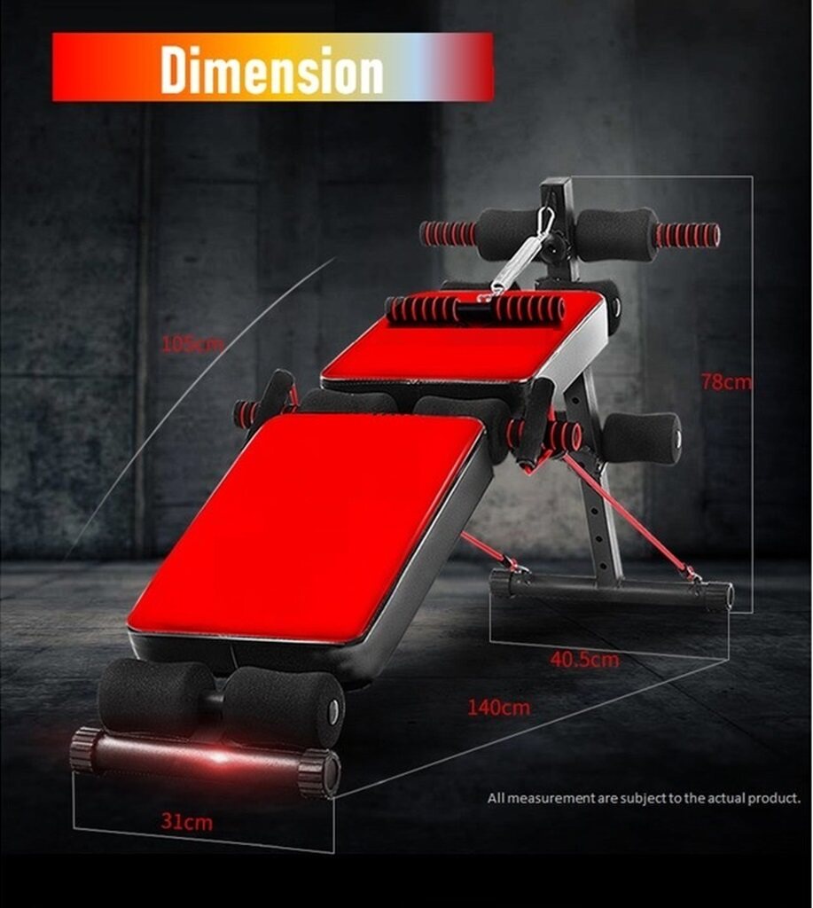 ADSports AD-178 Home Fitness Gym Foldable Sit Push Ups Supine 