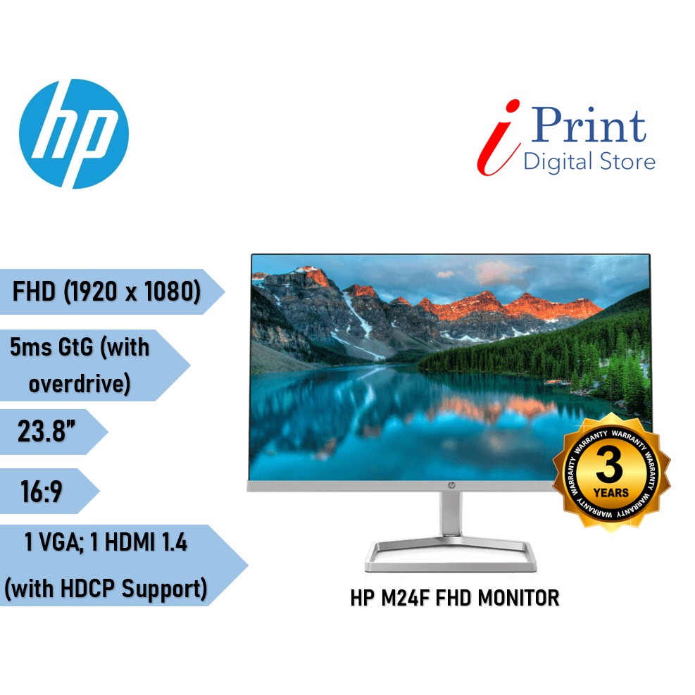 HP M24F SLIM LED MONITOR [ 23.8" INCH ] Shopee Malaysia