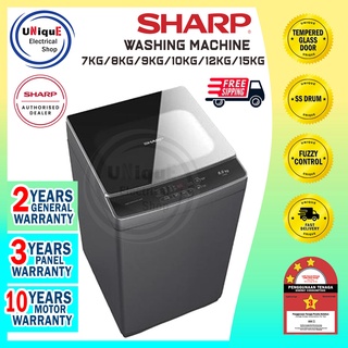 (FREE SHIPPING) Sharp Top Load Washing Machine / Mesin Basuh 7KG / 8KG / 9KG / 10KG / 12KG / 15KG