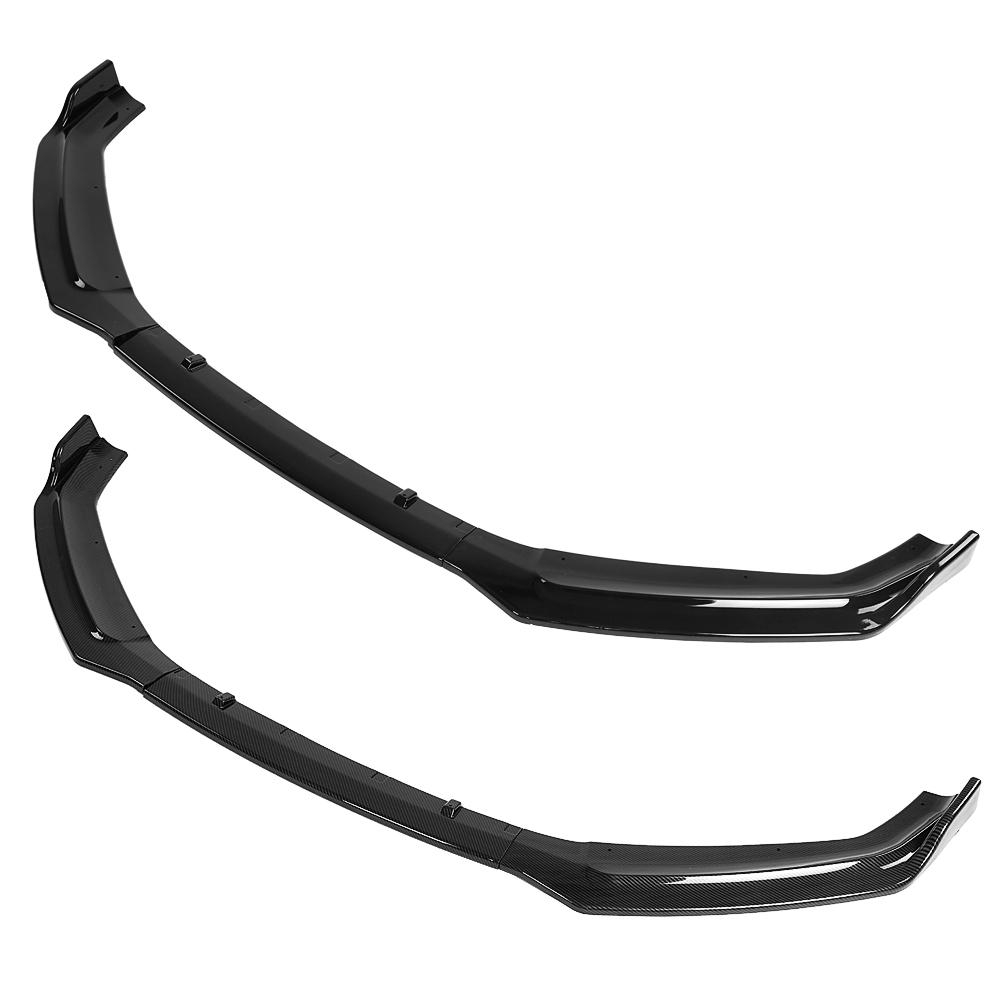 Car Front Bumper Canard Lip Splitter Body Shovels for A5 S-Line B9 17-18 Gloss Black Front Bumper Diffuser