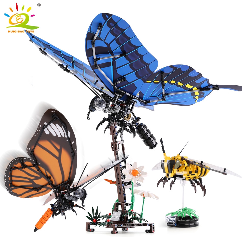 Insect Hand-operated Tiger butterflies Building Bricks 511pcs no box 