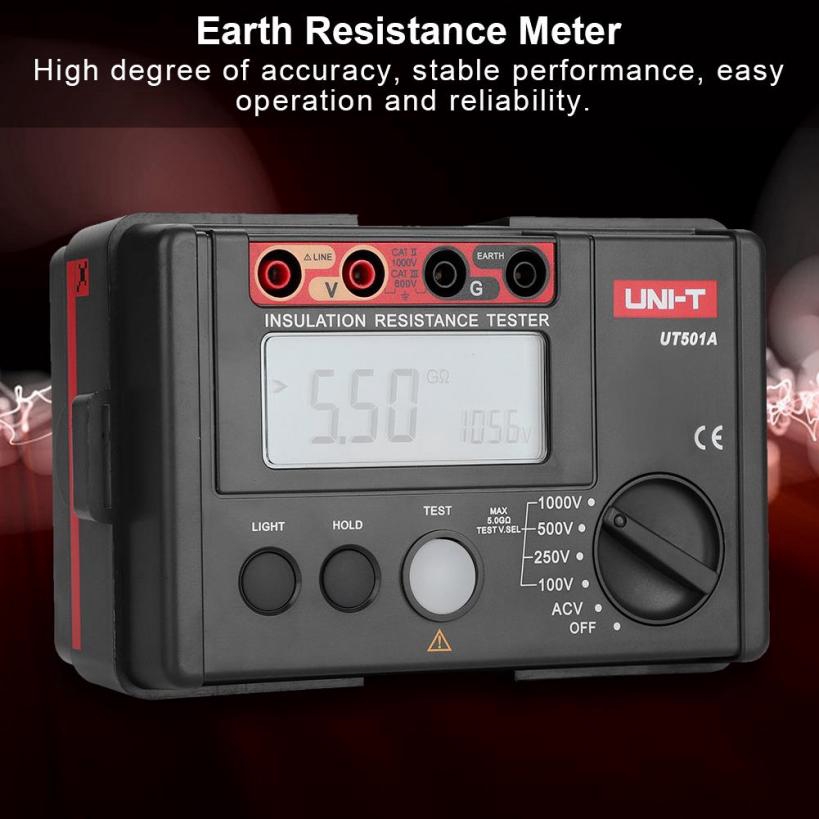 UNIT UT501A Insulation Earth Ground Resistance Multimeter Voltmeter