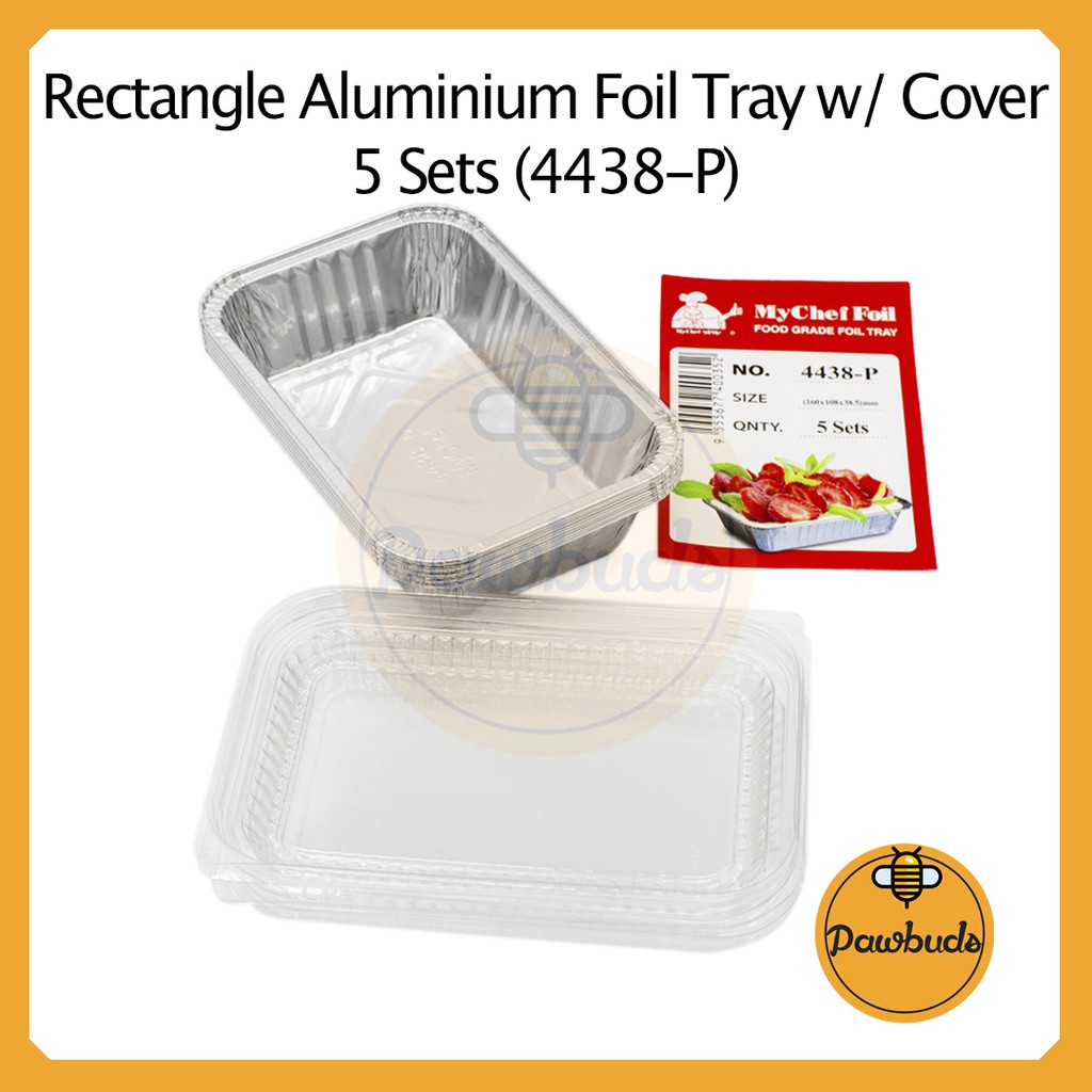 Aluminium Foil Tray With Cover M Size 5 Sets 4438 P Bekas Aluminum Foil Dengan Penutup Saiz M 5 Set 铝箔纸盘带盖中号5套 Shopee Malaysia