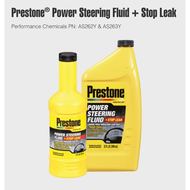 Prestone Power Steering Fluid + Stop Leak 355ml (AS262Y) Shopee Malaysia