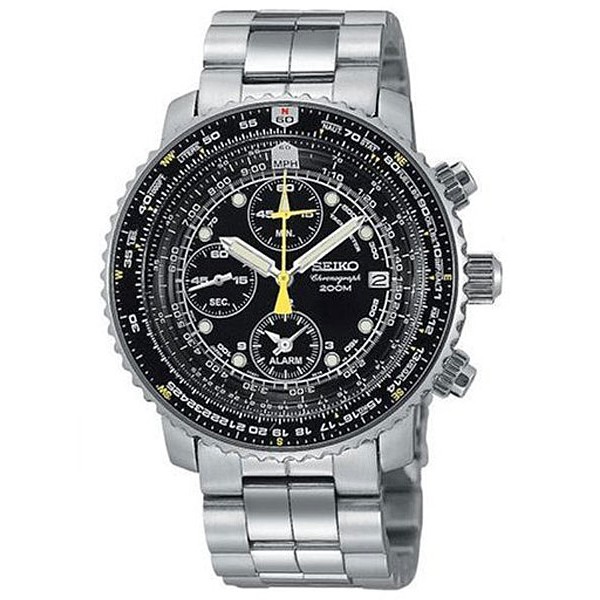 Seiko Pilot's Flight Alarm Chronograph SNA411P1 Men's Watch | Shopee  Malaysia