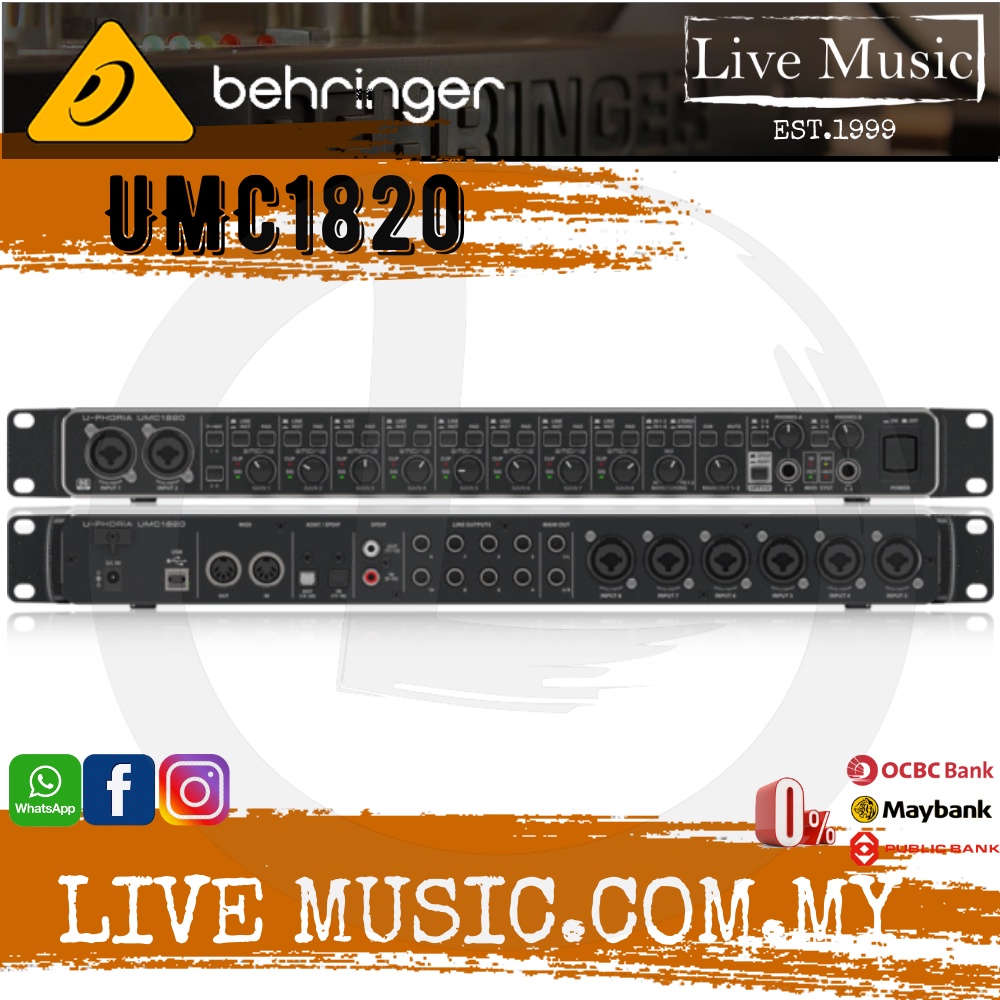 Behringer U Phoria Umc Usb Audio Interface Umc Umc