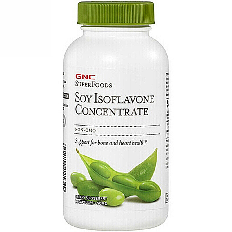 GNC American Concentrated Soy Isoflavone Soft Capsules Progesterone Supplements Estrogen Regulates Endocrine Disorders Female Ovary Care and Health Care Products 90 Capsules*1 Bottle