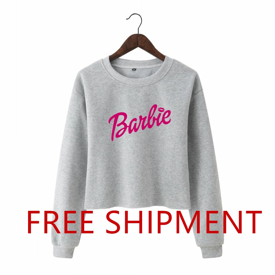 barbie crop hoodie