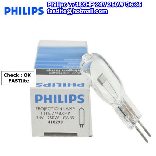 Philips Projection Lamp Type 7748XHP 24V 250W G6.35 2 Pack 