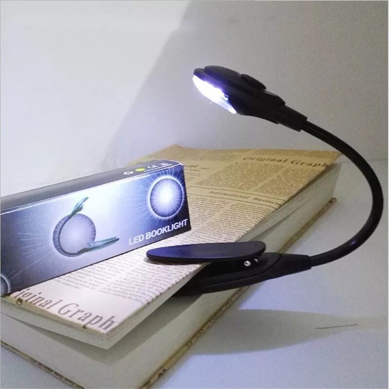 Clip-on Reading Light/ Mini Flexible Clip-on Bright Booklight LED Travel Book Reading Lamp White Light book holder