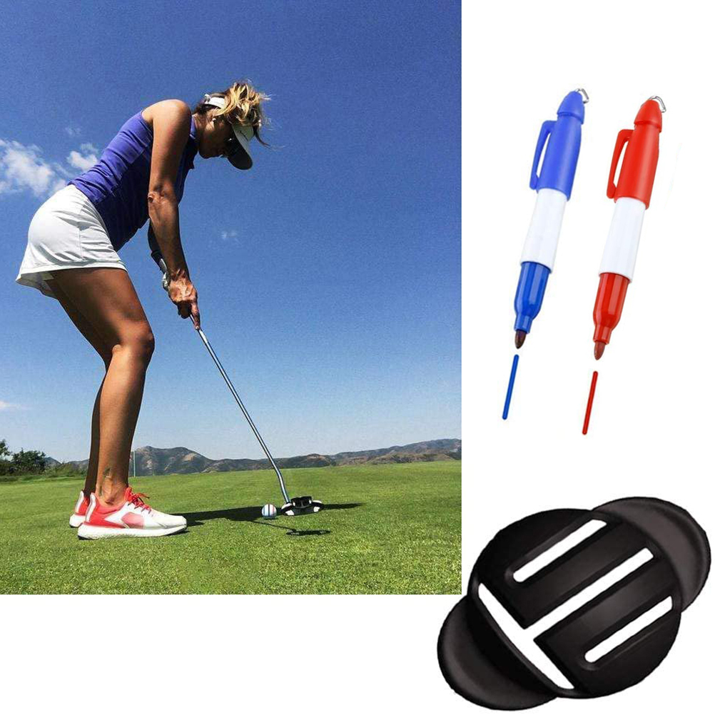 Golf Ball Line Liner Ball Marking Tool Alignment Tool and Golf Ball