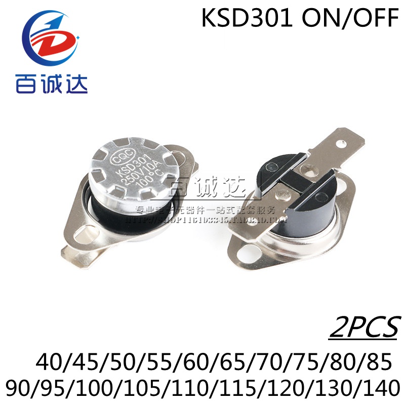 1pcs Temperature Controlled Switch Thermostat 65°C N.C KSD301 Normal Close 10A 