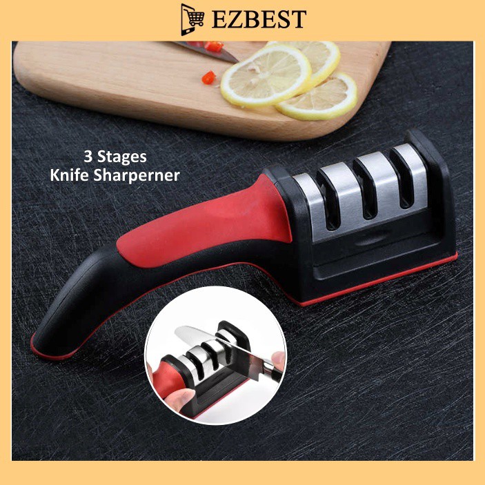 EZBEST 3 Stages Knife Sharpener Stainless Steel Kitchen Tools gadget ...