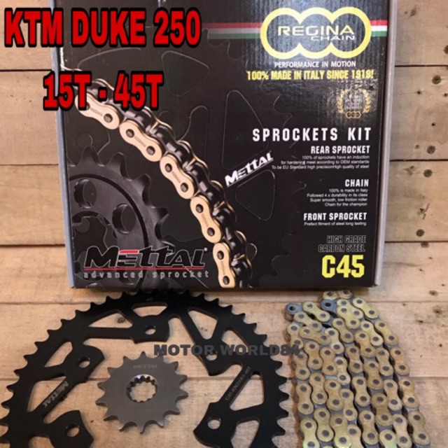 SPROCKET KTM DUKE 250 / DUKE 390 REGINA KIT{ ITALY ORIGINAL } SPROCKET