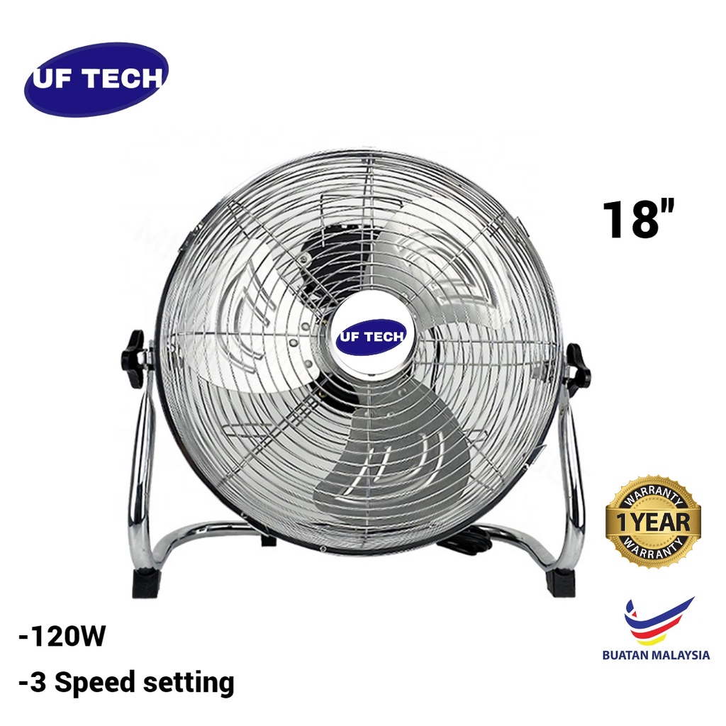 UF Tech Industrial Floor Fan 18'' strong wind table fan stand fan