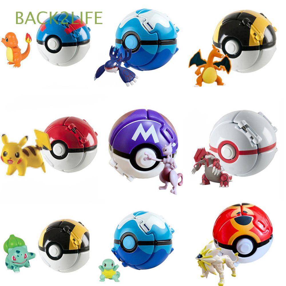 BACK2LIFE Kids Toy Pokemon Elf Ball Squirtle Pikachu Elf Ball Pokeball ...