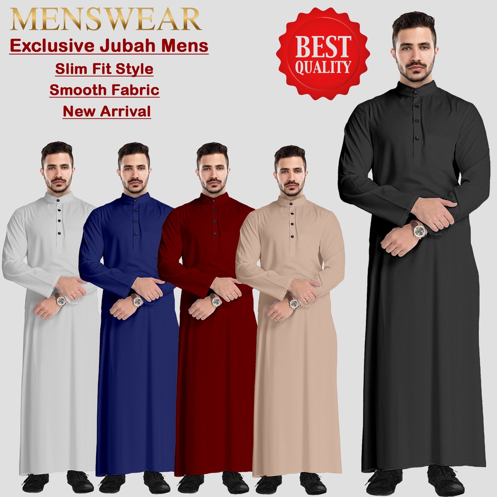 JUBAH LELAKI OMAN PREMIUM - Long Sleeve Male Dress islamic men Malaysia Stand Collar Jubah – AL OMAN