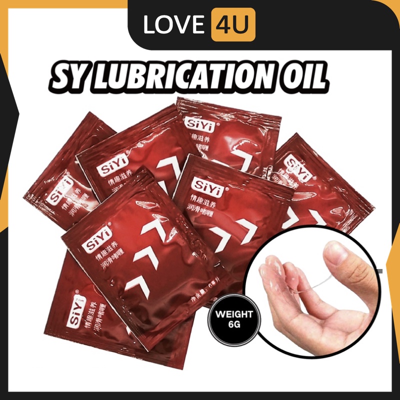 LOVE4 SIYI Jelly Minyak Seks 6g Personal Water Soluble Lubricant Oil Minyak Pelincir Gel Lube Seks Minyak 飞机杯油