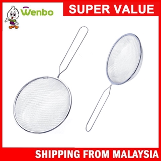 Wenbo Mesh Flour Sifting Sieve with Handle / Penapis Tepung Keluli 12cm