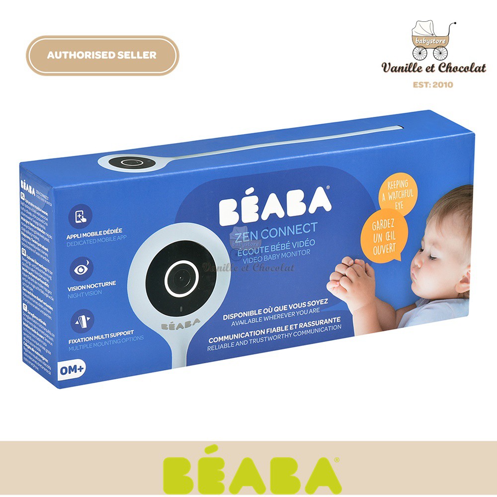 Beaba Video Baby Monitor Zen Connect Full Hd 1080p With Infra Red Led Sound And Movement Detection Authorised Seller Shopee Malaysia