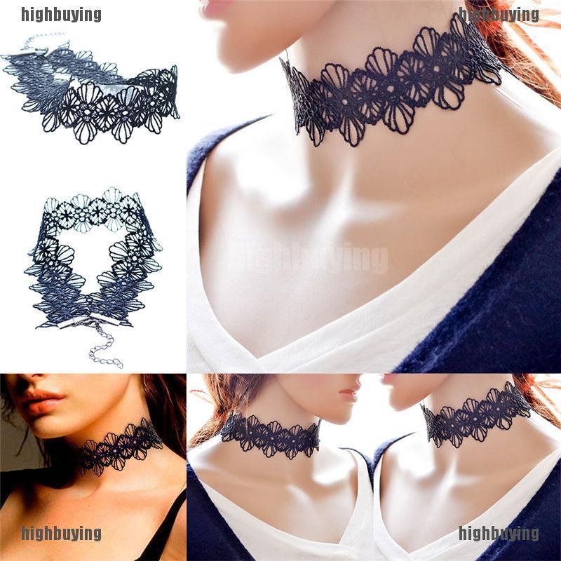 Lace Retro Tattoo Choker Boho Neck Dress Gothic Necklace | Shopee Malaysia