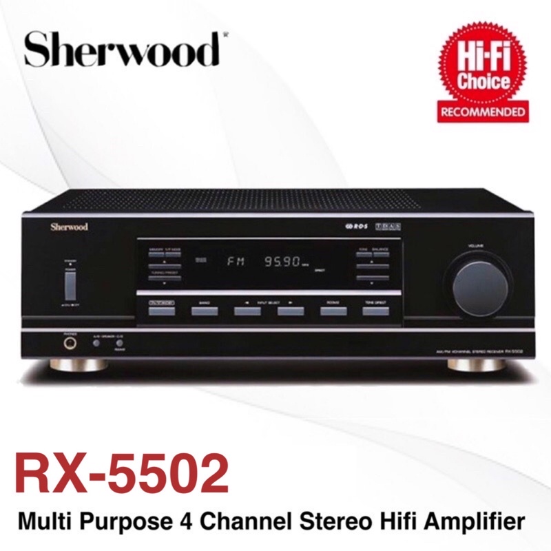 Sherwood RX5502 Multi Purpose 4 Channel Stereo HiFi Amplifier