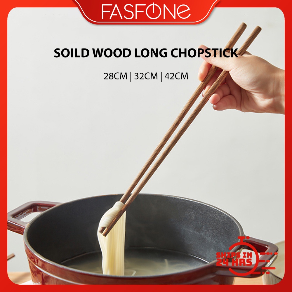 Kitchenware Hard Wood Long Chopstick Household Solid Wooden Hot Pot Use Frying Cooking Ji Chi Mu Material 28cm 32cm 42cm