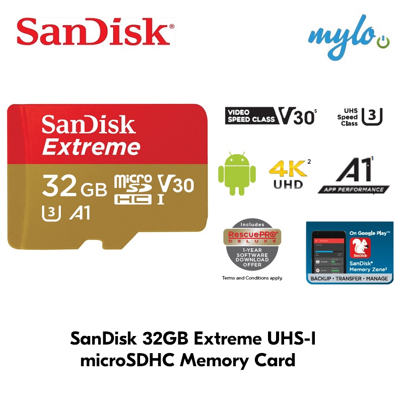 Sandisk Extreme Micro Sd 100mb S 32gb No Adapter Shopee Malaysia