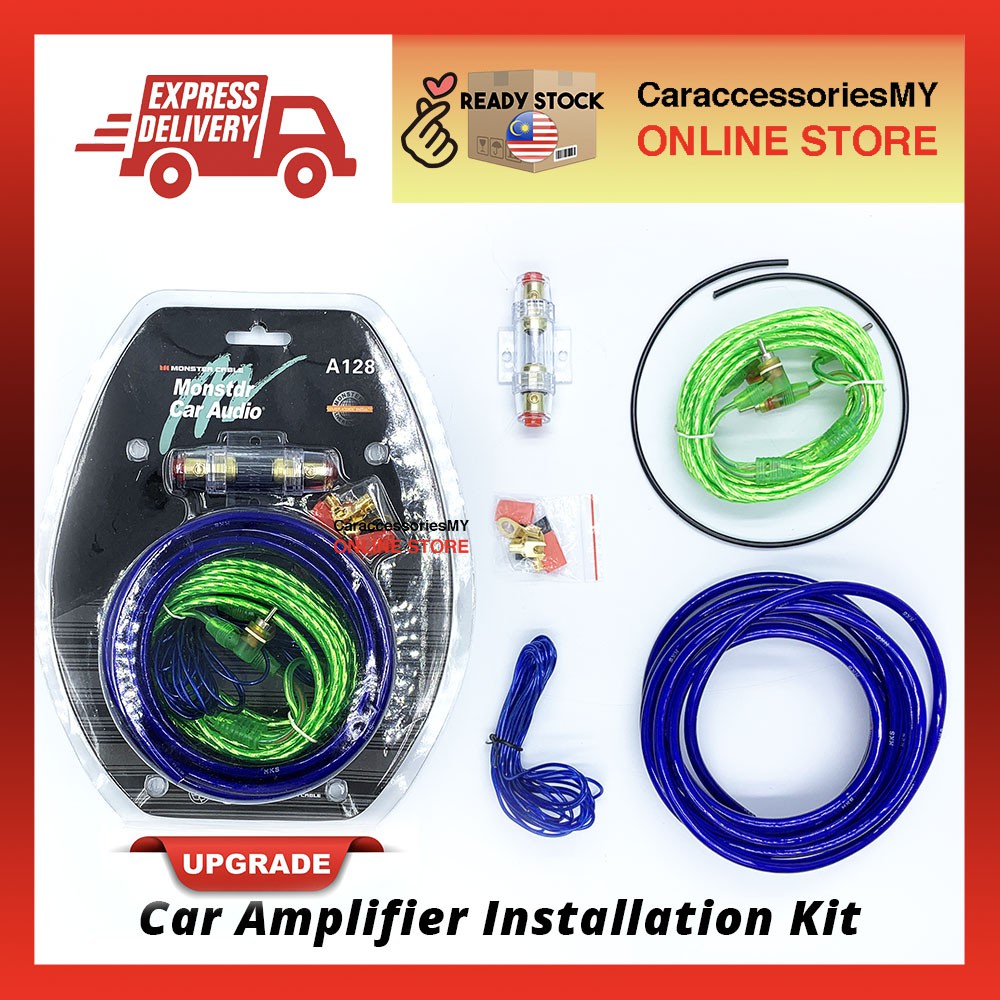 Amplifier Wiring Set Car Audio Subwoofer Amplifier Installation Kit Power Kit AMP Wiring Fuse Holder Wire Cable Kit