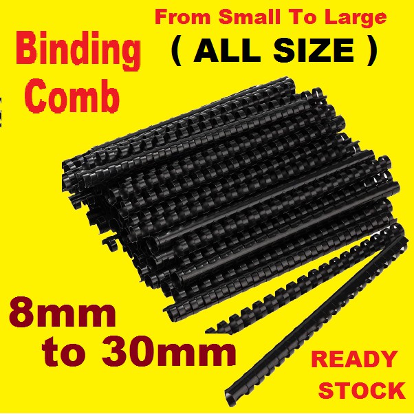 ( ALL SIZE) Binding Comb Ring Black / A4 Plastic Comb Binding Rings 100Pcs/Box Shopee Malaysia