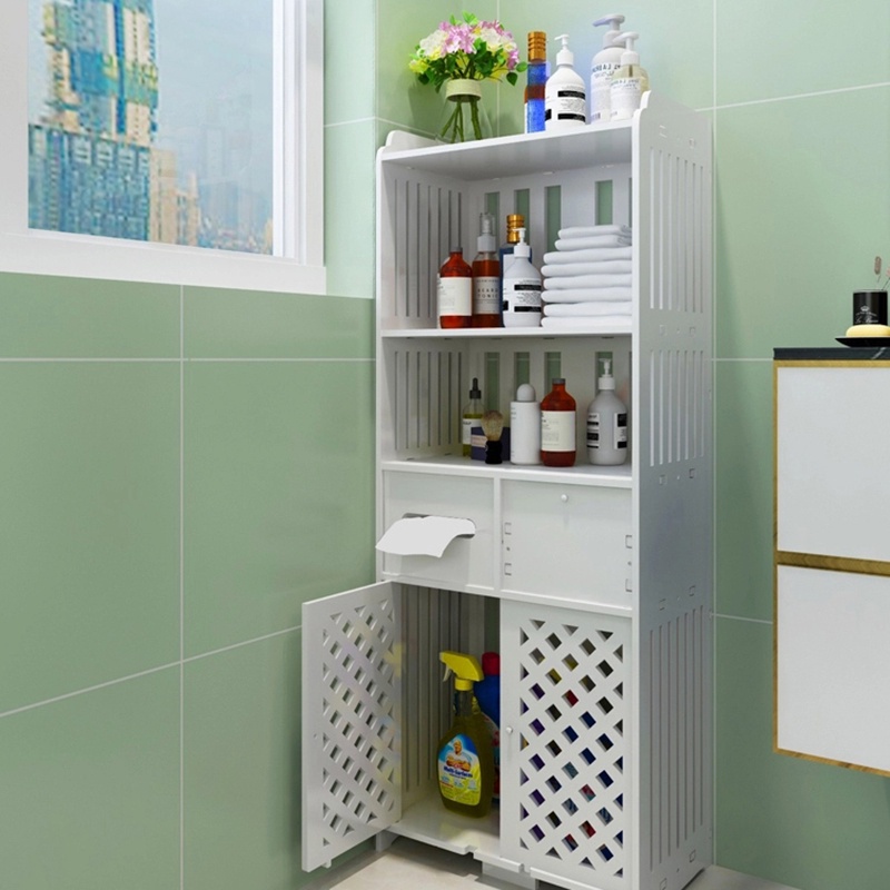 Bathroom toilet side shampoo laundry detergent storage shelf