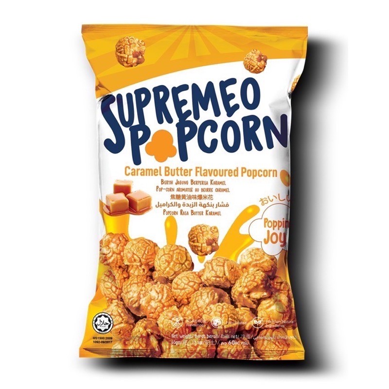 Halal Supremeo Popcorn Caramel/Chocolate Flavor 60G Shopee Malaysia