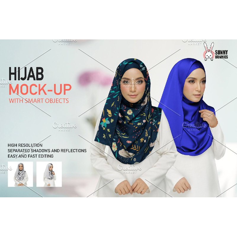 Download Mockup Hijab Tudung Adobe Photoshop Psd High Resolution Shopee Malaysia