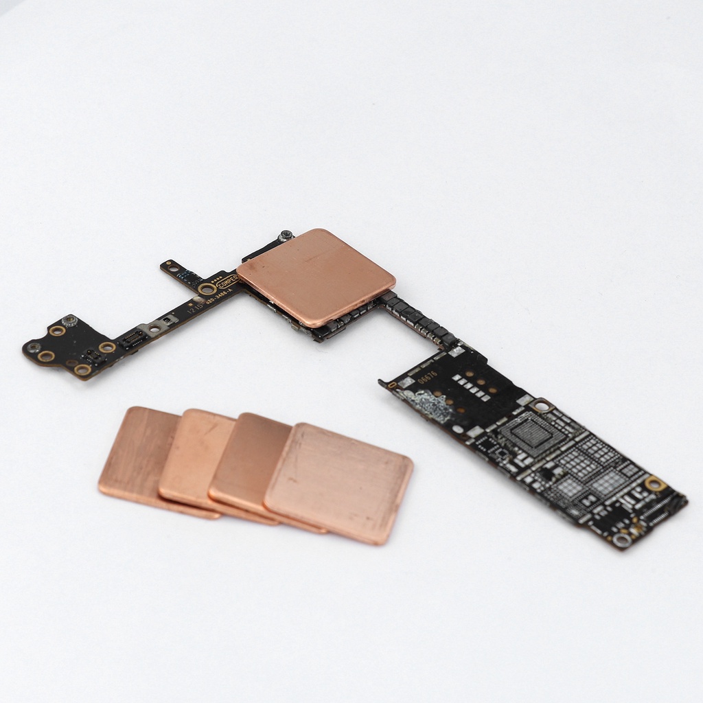 Tool Parts 10Pcs 0.1mm/0.3mm/0.5mm/0.8mm/ Laptop Copper Sheet Plate Strip Shim Thermal Pad Heatsink Sheet For GPU CPU VGA Chip RAM Cooling Color: 0.8mm 