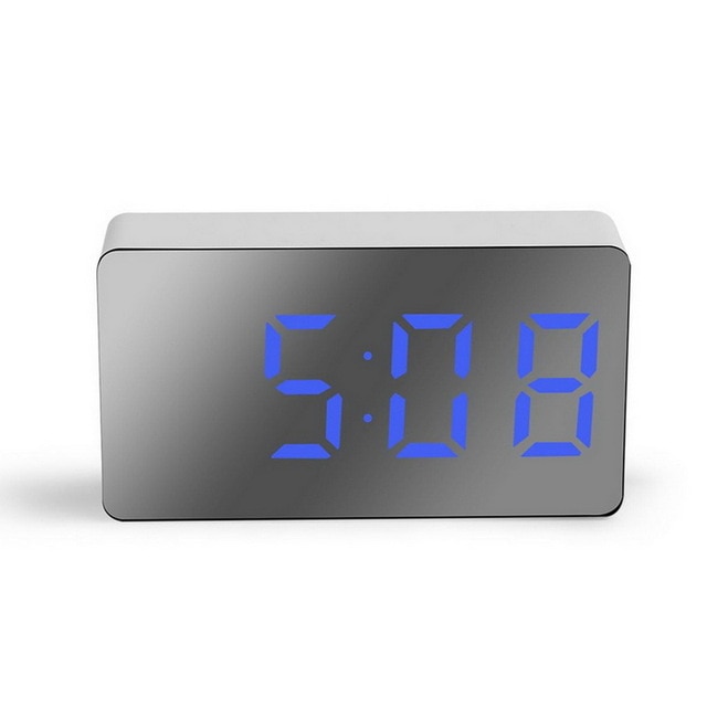 28×16inch Snooze Mode,Auto Adjust Brightness,USB Charging Car Clock Mini Digital Travel Clock Mozeat Lens LED Mirror Digital Alarm Clocks Multifunctional Electronic Alarm Clock 