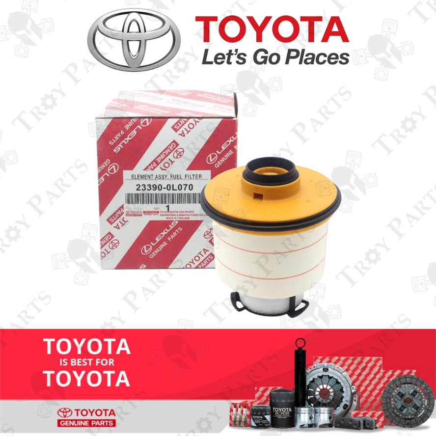 Original Toyota Diesel Fuel Filter Hilux Revo GUN125 2.4 GUN126 2.8 GUN120 Fortuner GUN155