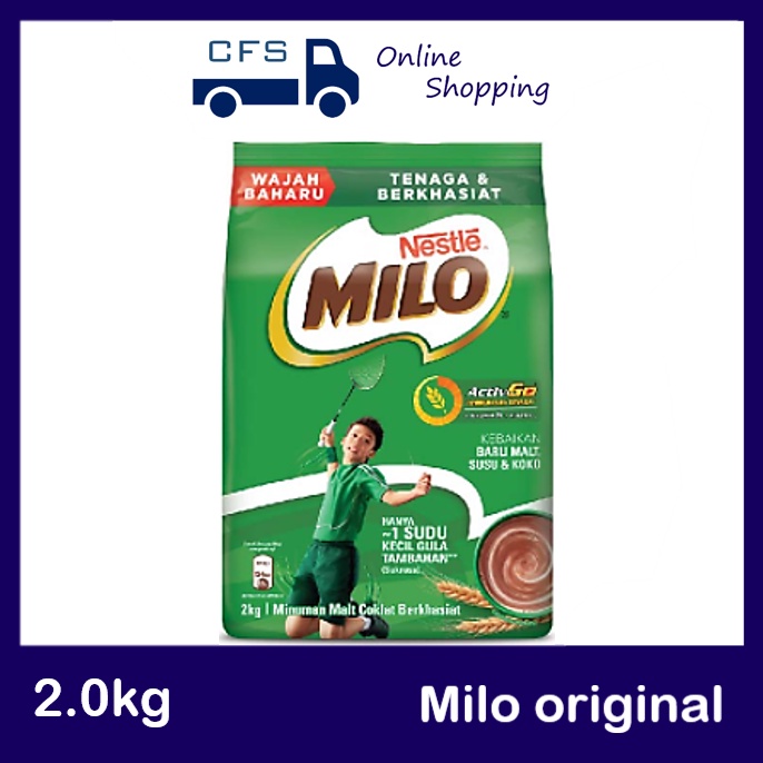 Nestle MILO 2KG Soft Pack Activ-Go Chocolate Malt Powder