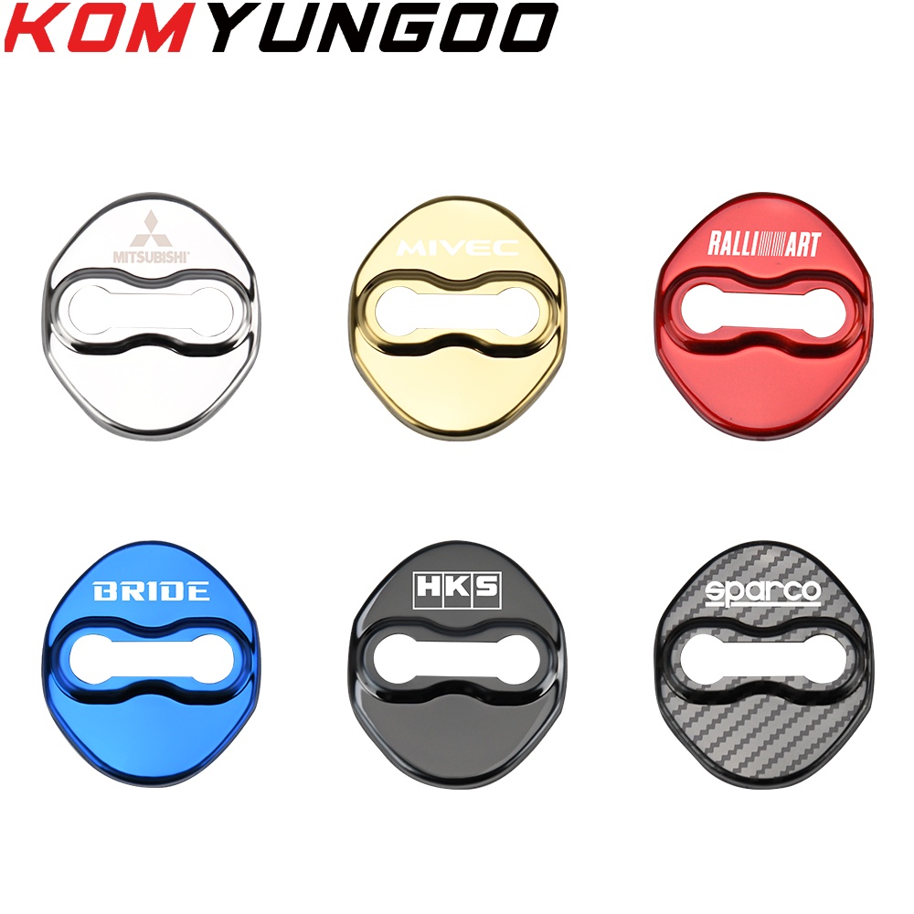 4PCS Car Door Lock Cover For Mitsubishi Xpander Triton Pajero Lancer Outlander ASX Auto Lock Protect Cover Case Decorati