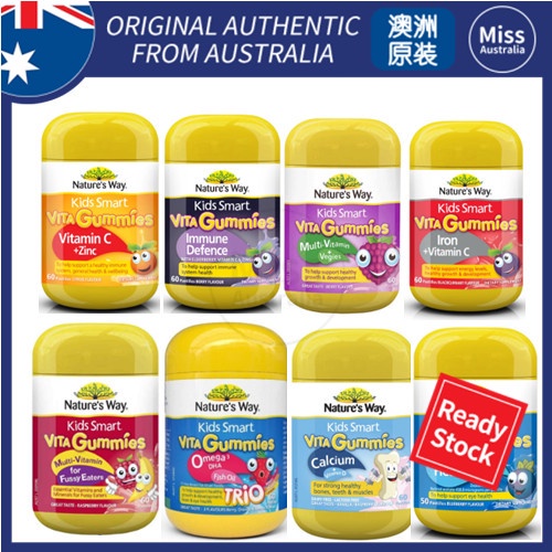 Nature's Way Kids Smart Vita 60 Gummies Support Your Child’s Healthy Growth And Development