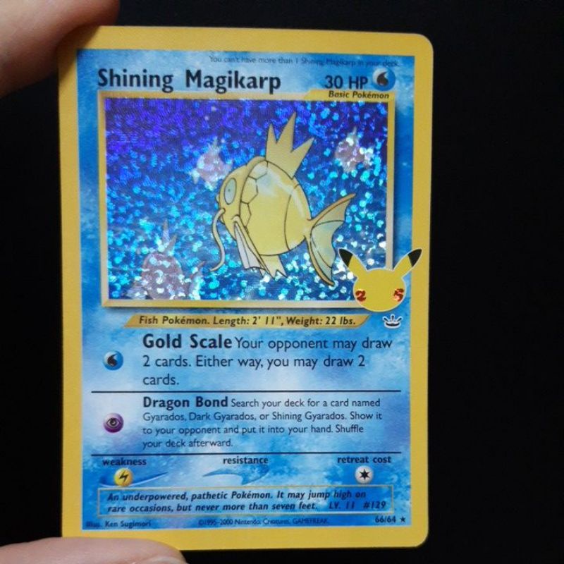 Pokemon Card TCG : 25th Celebrations : Shining Magikarp 66/64 HOLO RARE ...