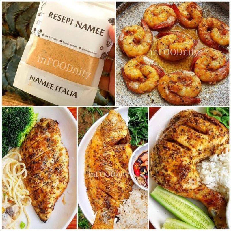 Menu Diet Rempah Resepi Namee Rempah Perap Daging Ayam Ikan Marinate Spices Namee Rogers Namee Spicy Namee Italia Shopee Malaysia