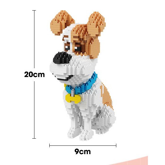 Balody 2100pcs Jack Russell terrier DIY Diamond Mini Building Nano Blocks Bricks 