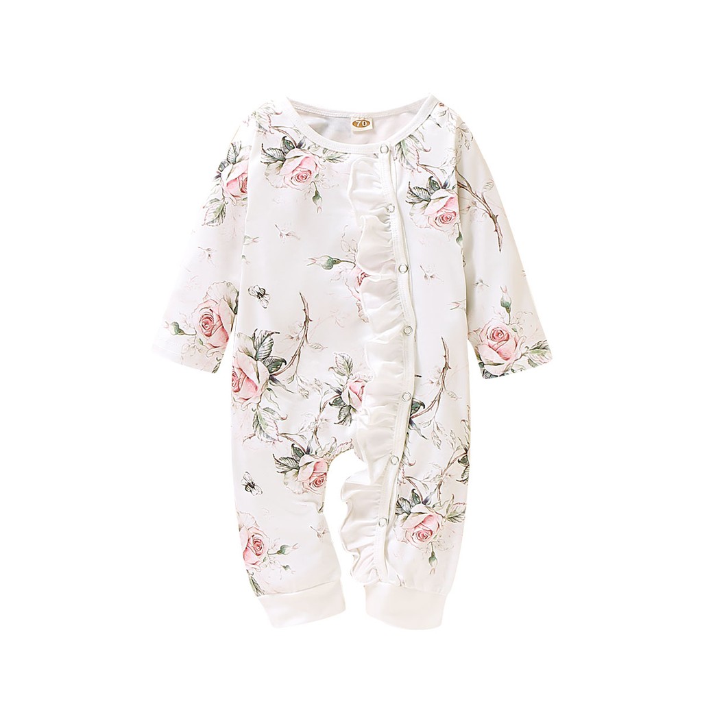 floral long sleeve onesie baby