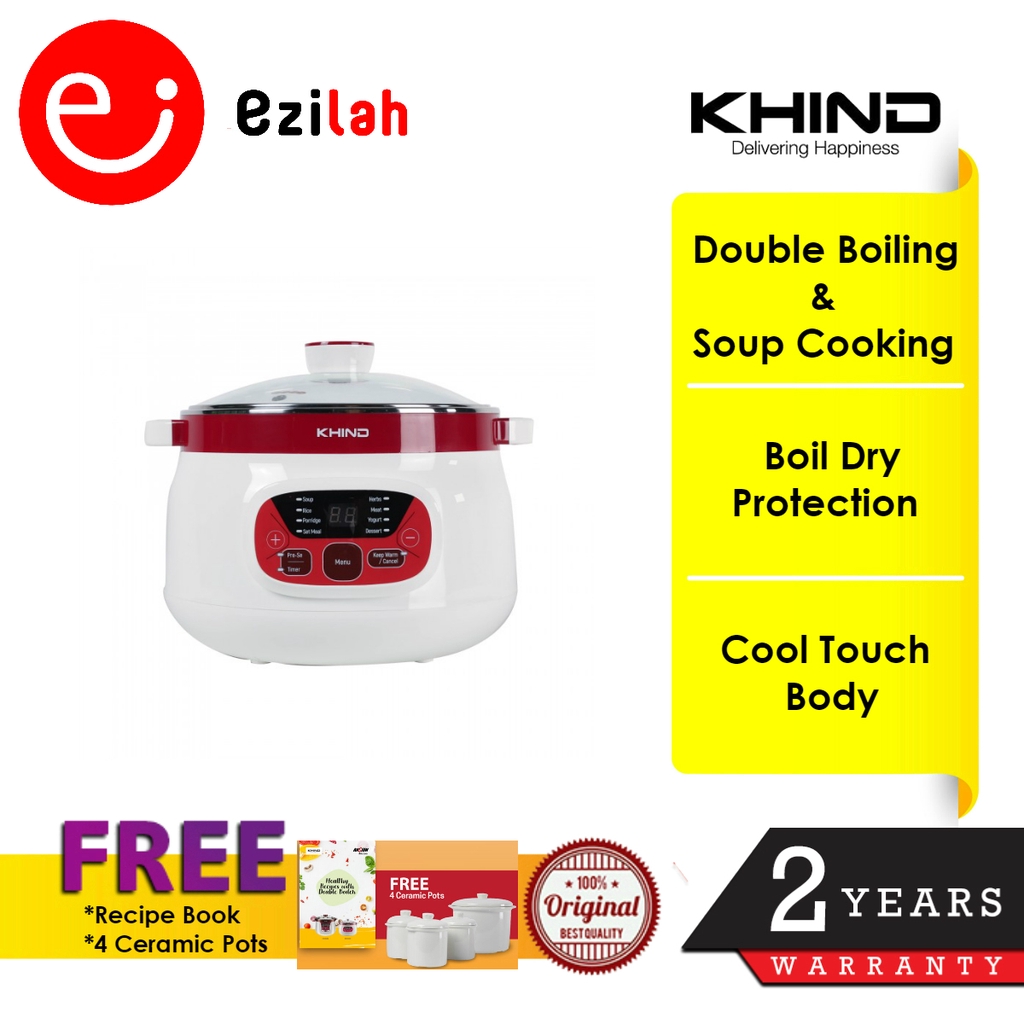 Khind Anshin Double Boiler (1.8L) DB18N Shopee Malaysia