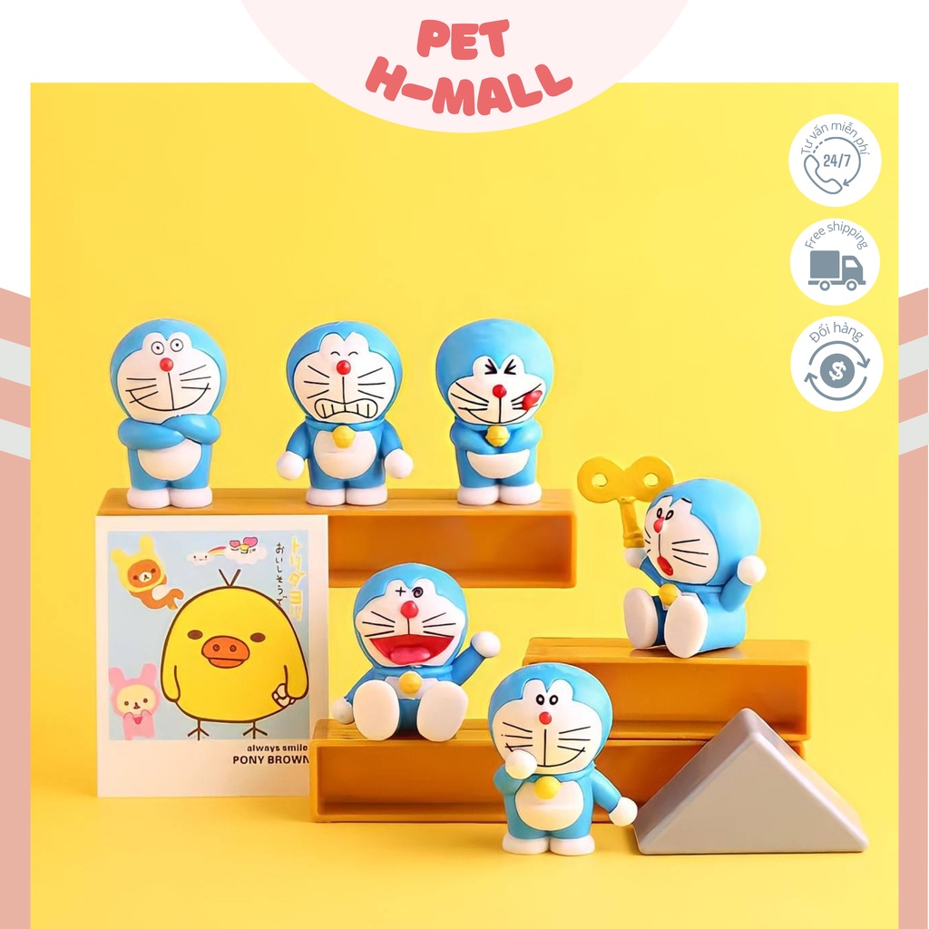 [Set 6 Models] Super Cute Doraemon Desk Decorated, Shelves